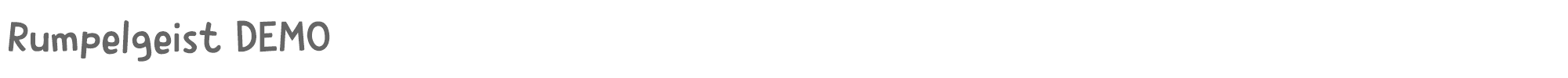 Sample characters Rumpelgeist Font