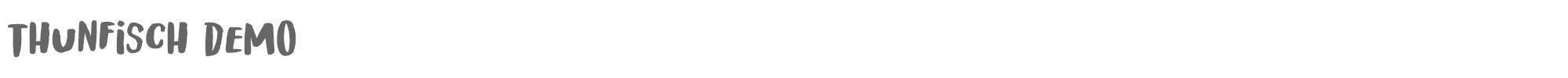 Sample characters Thunfisch Font