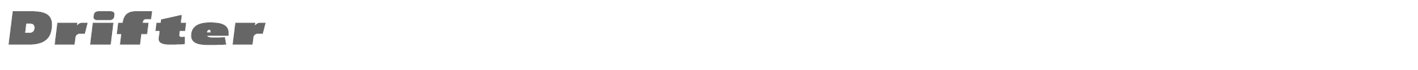 Sample characters Drifter Font
