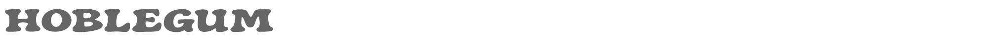 Sample characters Hoblegum Font