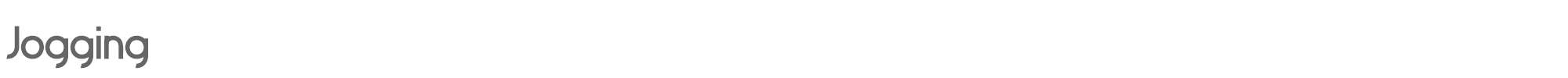 Sample characters Jogging Font