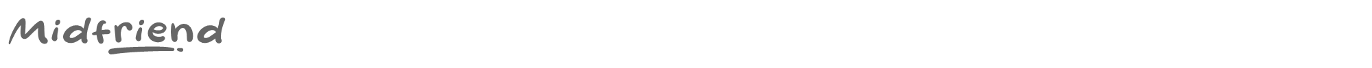 Sample characters Midfriend Font