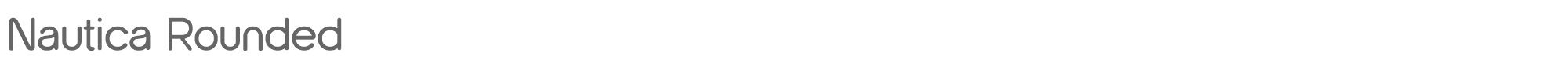 Sample characters Nautica Rounded Font