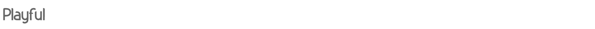 Sample characters Playful Font