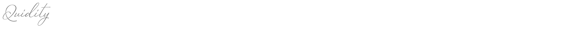 Sample characters Quidity Font