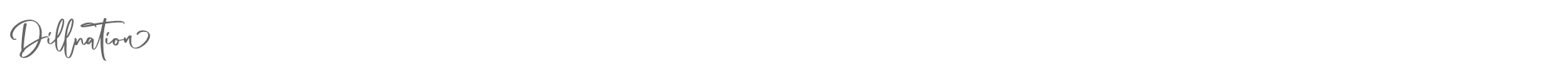 Sample characters Dillnation Font