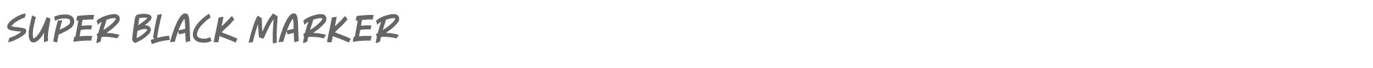 Sample characters Super Black Marker Font