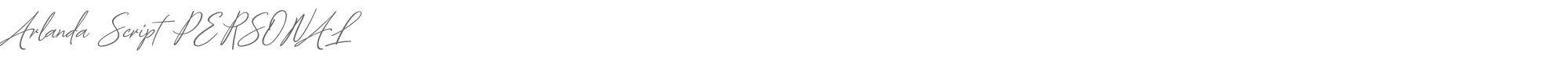 Sample characters Arlanda Script Font