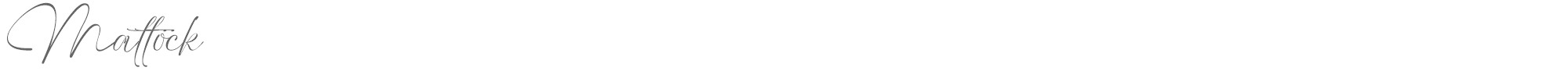 Sample characters Mattock Font