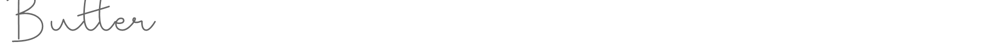 Sample characters Butter Font