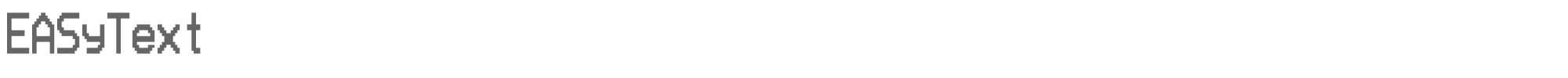 Sample characters Easy Text Font