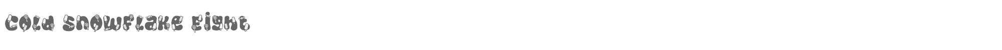 Cold Snowflake ColdSnowflake-Eight.otf font preview
