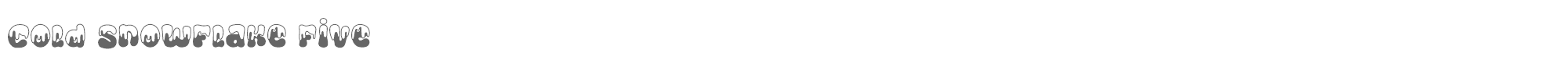 Cold Snowflake ColdSnowflake-Five.ttf font preview