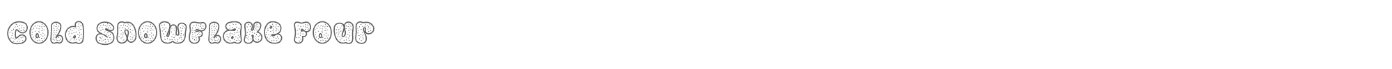 Cold Snowflake ColdSnowflake-Four.otf font preview