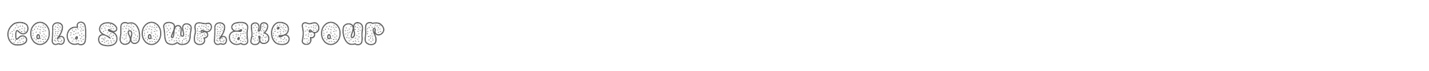 Cold Snowflake ColdSnowflake-Four.ttf font preview