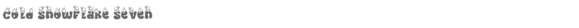 Cold Snowflake ColdSnowflake-Seven.otf font preview