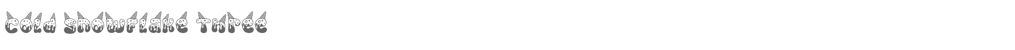 Cold Snowflake ColdSnowflake-Three.otf font preview