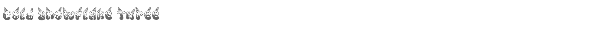 Cold Snowflake ColdSnowflake-Three.ttf font preview