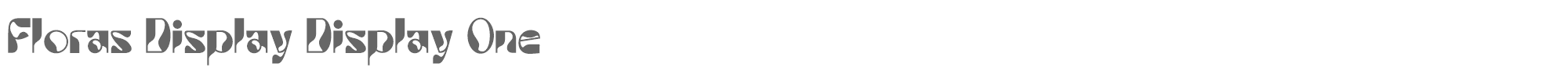 Floras Display FlorasDisplay-DisplayOne.otf font preview