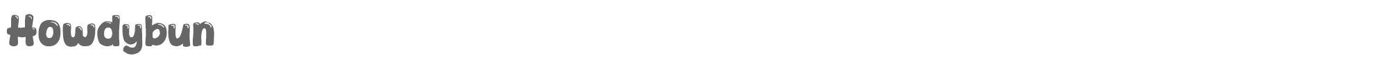Howdybun Howdybun.otf font preview