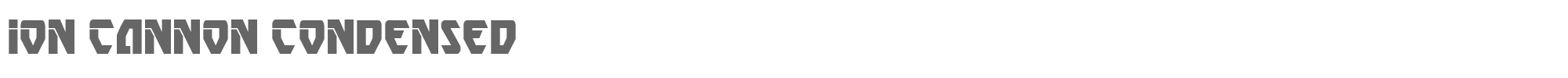 Ion Cannon ioncannoncond.ttf font preview