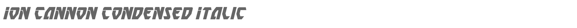 Ion Cannon ioncannoncondital.ttf font preview