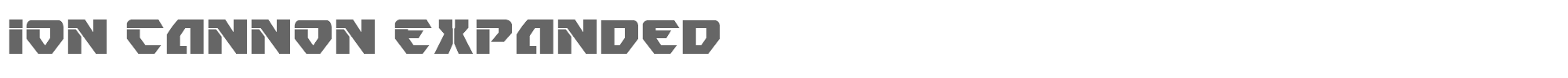 Ion Cannon ioncannonexpand.ttf font preview