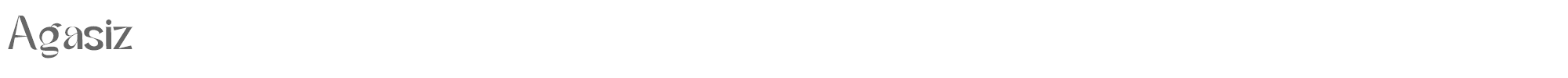 Sample characters Agasiz Font