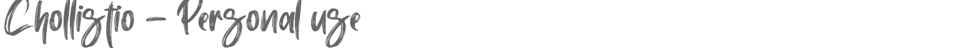 Sample characters Chollistio Font