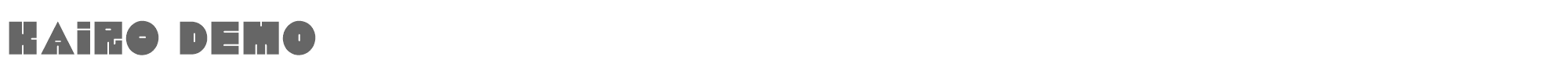 Sample characters Kairo Font
