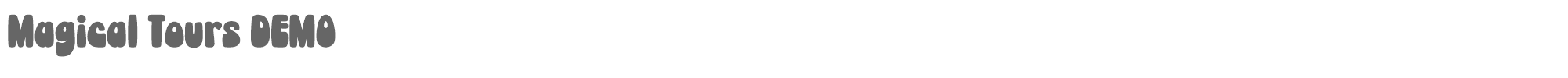 Sample characters Magical Tours Font