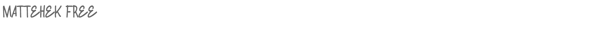 Mattehek Free MATTEHEKFREE.otf font preview