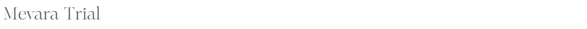 Sample characters Mevara Font