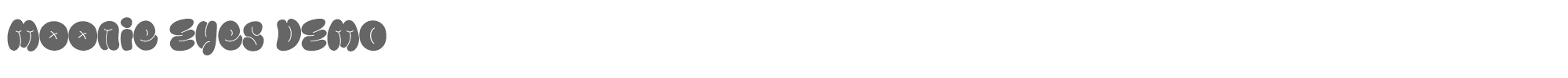 Sample characters Moonie Eyes Font