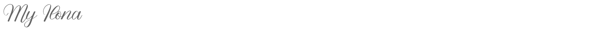 Sample characters My Ilona Font
