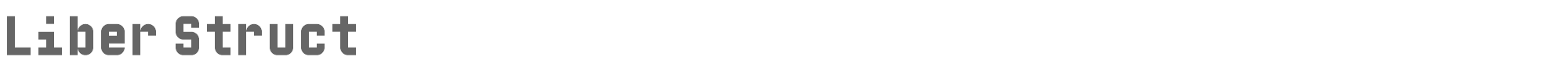 Sample characters Liber Struct Font