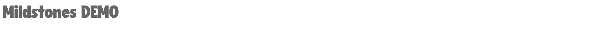 Sample characters Mildstones Font