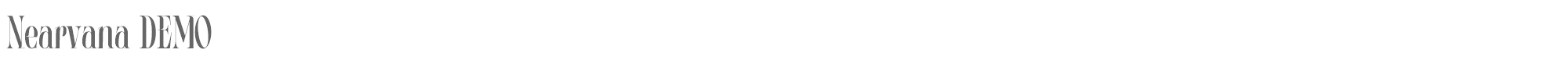 Nearvana NearvanaDEMO.otf font preview