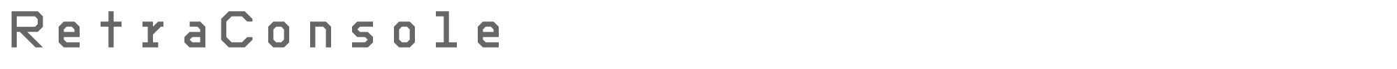 Retra Console RetraConsole.ttf font preview
