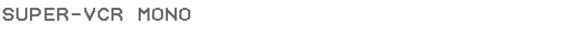 Sample characters Super-VCR Mono Font