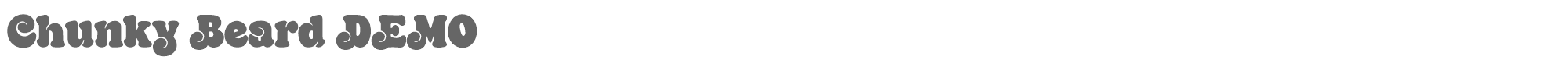 Sample characters Chunky Beard Font