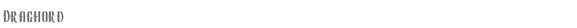 Sample characters Draghord Font