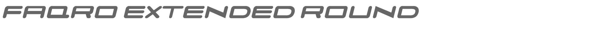 Sample characters Faqro Extended Round Font