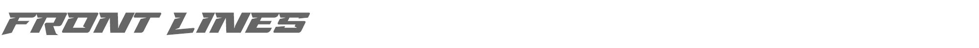 Sample characters Front Lines Font