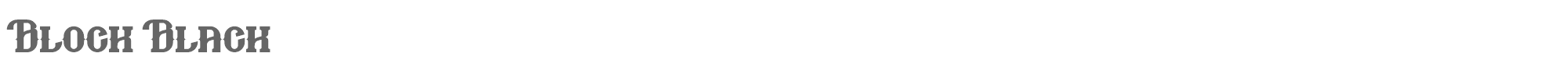 Sample characters Block Black Font