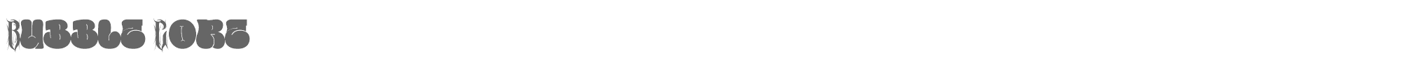 Sample characters Bubble Core Font