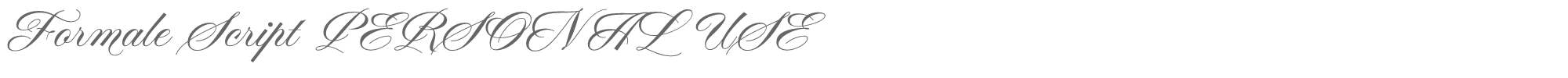Sample characters Formale Script Font