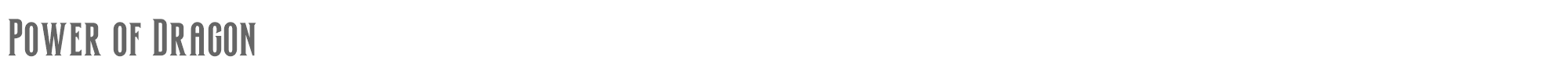Sample characters Power of Dragon Font