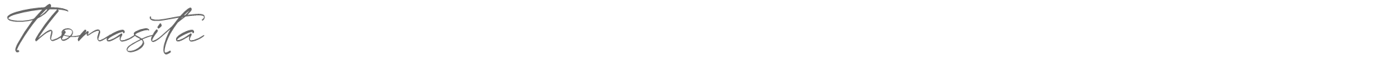 Sample characters Thomasita Font