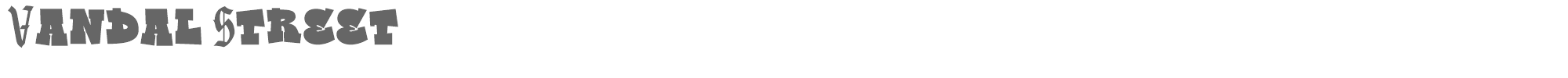 Sample characters Vandal Street Font